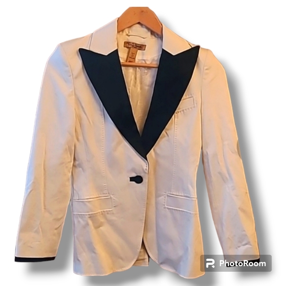 Robert Cavalli H&M Limited Edition Cream Black Blazer - Picture 2 of 9